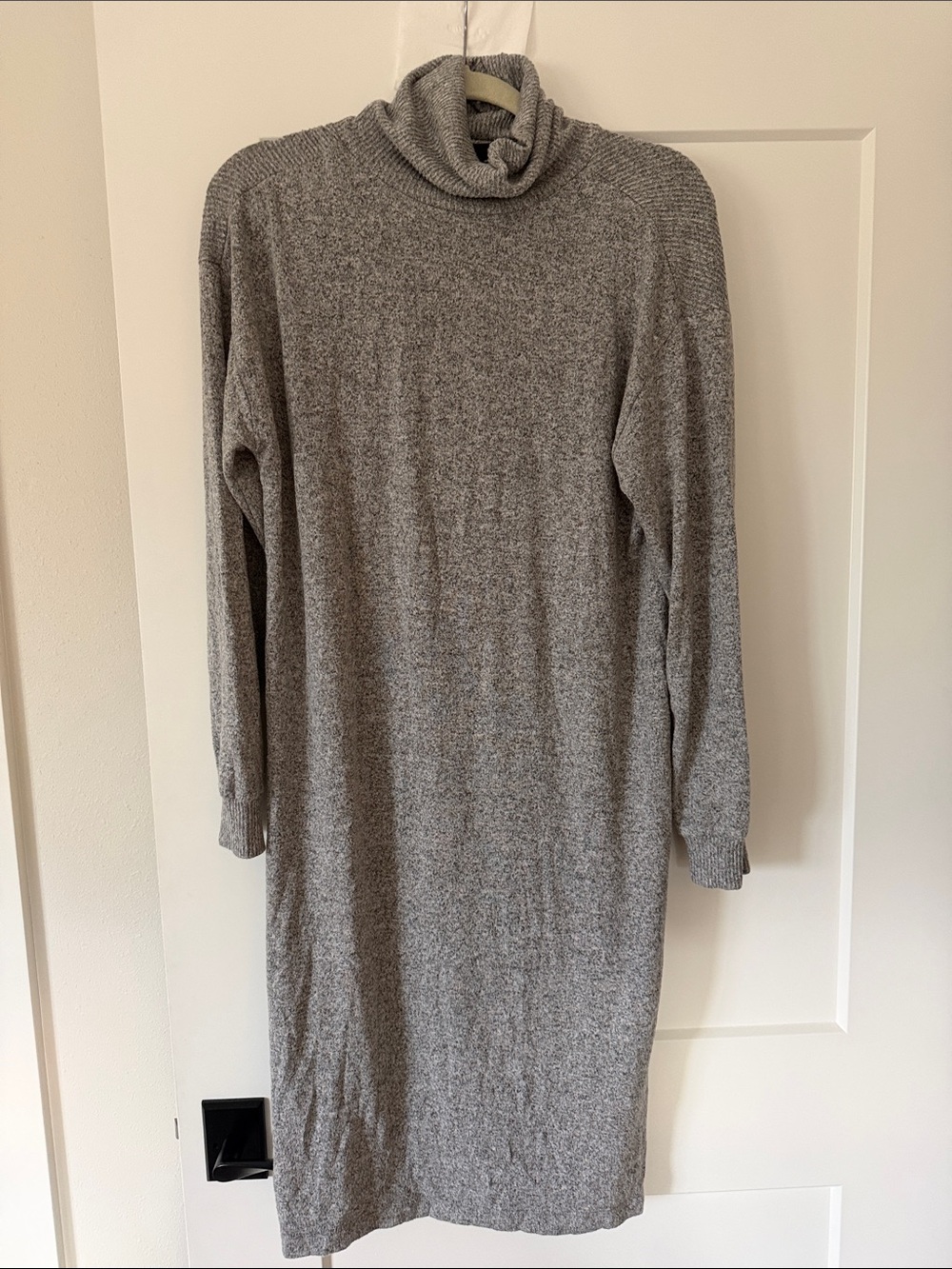 Gray Turtleneck Sweater Dress